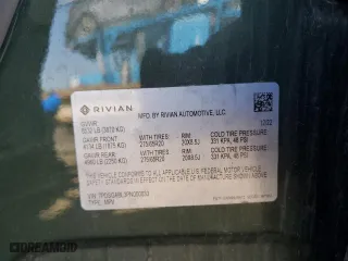 2023 Rivian R1S Launch Edition with VIN 7PDSGABL3PN000033, listed as a Copart auction lot 60131444 with 30,066 mi miles and Salvage Title. Bid and sale history available at carsss.com. Image 13.