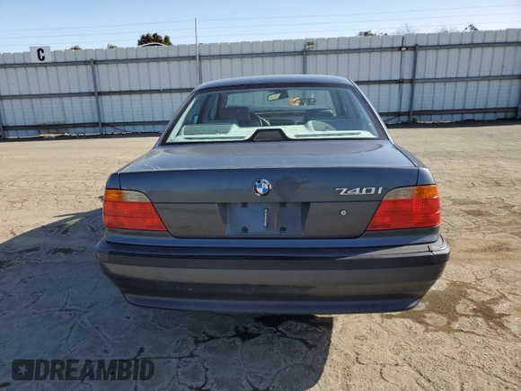 2000 BMW 7 Series 740iA with VIN WBAGG8341YDN80237, listed as a Copart auction lot 52212515 with 0 mi miles and Salvage Title. Bid and sale history available at carsss.com. Image 6.