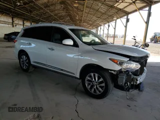 2014 Infiniti QX60 with VIN 5N1AL0MM6EC507768, listed as a Copart auction lot 64648255 with 131,395 mi miles and Salvage title. Bid and sale history available at DreamBid. Image 4.