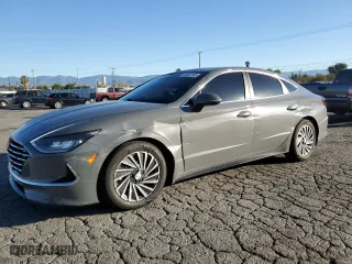 2021 Hyundai Sonata Hybrid SEL with VIN KMHL34JJ6MA032448, listed as a Copart auction lot 48497345 with 57,520 mi miles and Salvage Title. Bid and sale history available at carsss.com. Image 1.