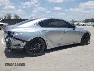 2023 Lexus IS 350 F Sport with VIN JTHGZ1B22P5069924, listed as a Copart auction lot 57846165 with 19,862 mi miles and Salvage title. Bid and sale history available at DreamBid. Image 3.