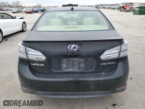 2010 Lexus HS 250h with VIN JTHBB1BA9A2016801, listed as a Copart auction lot 82560674 with 236,915 mi miles and Salvage Title. Bid and sale history available at DreamBid. Image 6.