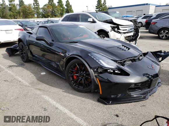 2018 Chevrolet Corvette Z06 2LZ with VIN 1G1YS2D64J5600606, listed as a Copart auction lot 37078393 with 12,496 mi miles. Bid and sale history available at carsss.com. Image 4.