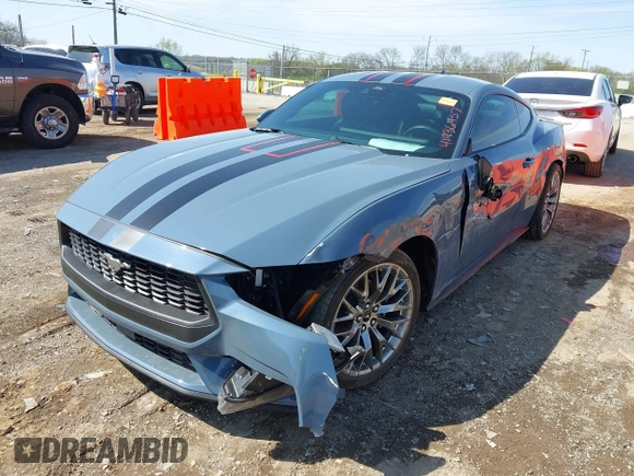 2024 Ford Mustang EcoBoost with VIN 1FA6P8TH1R5135645, listed as a IAAI auction lot 41936457 with 10,871 mi miles. Bid and sale history available at carsss.com. Image 6.