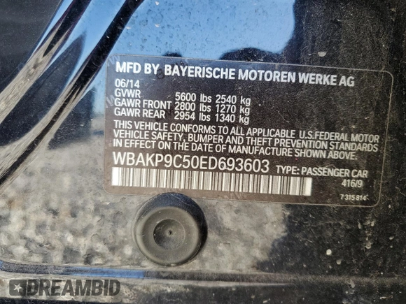 2014 BMW 5 Series 550i xDrive с VIN WBAKP9C50ED693603, выставлен на аукционе Copart как лот 49084965 с пробегом 133 048 миль миль и Списание • Salvage title. История ставок и продаж доступна на DreamBid. Изображение 14.