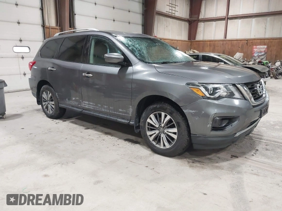 2017 Nissan Pathfinder SL with VIN 5N1DR2MM2HC622055, listed as a IAAI auction lot 41979816 with 123,355 mi miles. Bid and sale history available at carsss.com. Image 1.