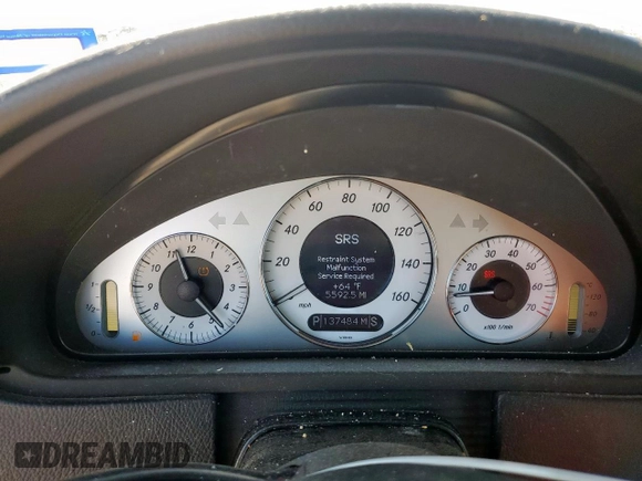 2009 Mercedes-Benz CLK 350 with VIN WDBTK56FX9T109172, listed as a Copart auction lot 46328435 with 137,484 mi miles and Salvage Title. Bid and sale history available at DreamBid. Image 9.