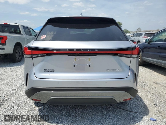 2025 Lexus RX with VIN JTJCHMAA7S2022313, listed as a Copart auction lot 54228305 with 1,886 mi miles and Salvage Title. Bid and sale history available at carsss.com. Image 6.