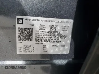 2020 GMC Terrain SLE with VIN 3GKALTEV6LL108989, listed as a Copart auction lot 53298785 with 44,085 mi miles and Salvage Title. Bid and sale history available at DreamBid. Image 13.