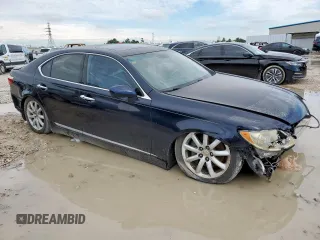 2007 Lexus LS 460 with VIN JTHBL46F175051764, listed as a Copart auction lot 58608215 with 178,084 mi miles and Salvage title. Bid and sale history available at DreamBid. Image 4.