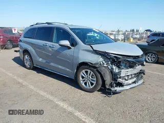 2023 Toyota Sienna XSE 25th Anniversary with VIN 5TDCSKFC8PS101072, listed as a IAAI auction lot 42625710 with 13,746 mi miles and . Bid and sale history available at DreamBid. Image 1.