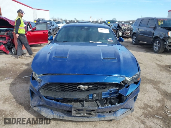 2022 Ford Mustang EcoBoost with VIN 1FA6P8TH4N5141207, listed as a IAAI auction lot 41683300 with 39,676 mi miles. Bid and sale history available at carsss.com. Image 12.