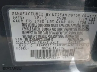 2016 Nissan Versa SV with VIN 3N1CN7APXGL849619, listed as a IAAI auction lot 41046452 with 88,500 mi miles. Bid and sale history available at carsss.com. Image 9.