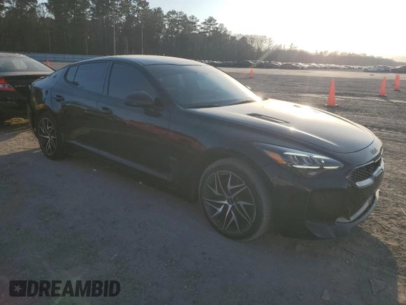 2022 Kia Stinger GT-Line with VIN KNAE35LD4N6113864, listed as a Copart auction lot 47100375 with 47,264 mi miles and Salvage Title. Bid and sale history available at carsss.com. Image 4.