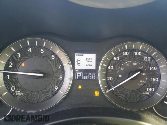 2013 Infiniti M37 with VIN JN1BY1AP7DM510222, listed as a Copart auction lot 69380494 with 113,487 mi miles and Salvage Title. Bid and sale history available at carsss.com. Image 9.