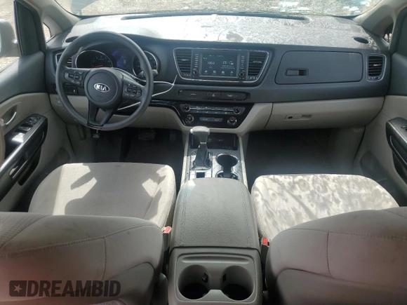 2021 Kia Sedona LX with VIN KNDMB5C17M6665266, listed as a Copart auction lot 48129495 with 57,274 mi miles and Salvage Title. Bid and sale history available at carsss.com. Image 8.