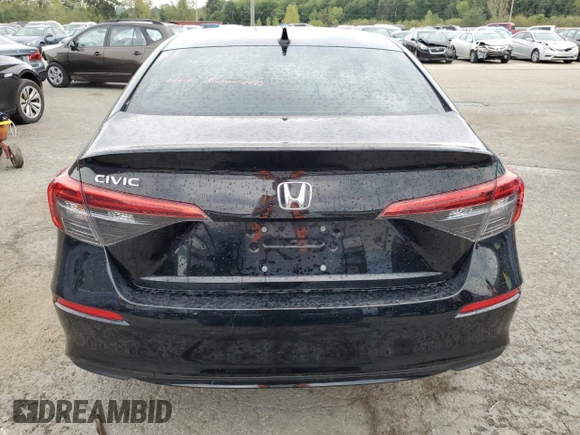 2023 Honda Civic Sedan EX with VIN 2HGFE1F76PH303393, listed as a Copart auction lot 71535614 with 18,539 mi miles and Salvage Title. Bid and sale history available at carsss.com. Image 6.