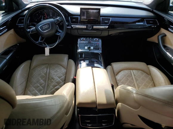 2014 Audi A8 3.0L TDI with VIN WAURMAFD1EN003301, listed as a Copart auction lot 85085354 with 155,429 mi miles and Salvage title. Bid and sale history available at DreamBid. Image 8.