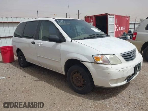 2000 Mazda MPV DX with VIN JM3LW28G2Y0127117, listed as a IAAI auction lot 41896562 with 170,574 mi miles. Bid and sale history available at carsss.com. Image 1.