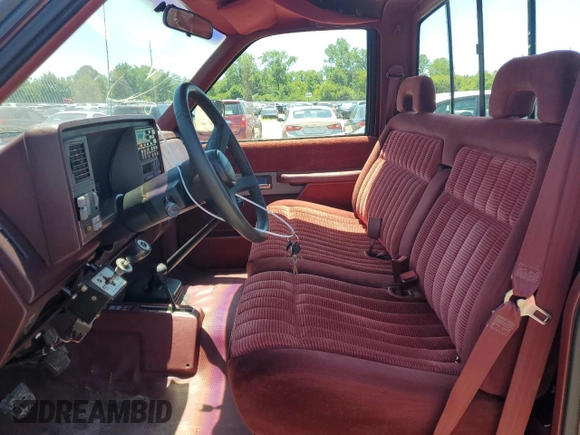 1993 GMC Sierra 1500 with VIN 1GTEK14K2PZ543759, listed as a Copart auction lot 60896034 with 25,244 mi miles and Clean Title. Bid and sale history available at DreamBid. Image 7.