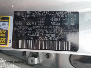2017 Kia Optima Hybrid with VIN KNAGT4LE7H5011318, listed as a Copart auction lot 67912614 with 138,359 mi miles and Salvage Title. Bid and sale history available at carsss.com. Image 14.