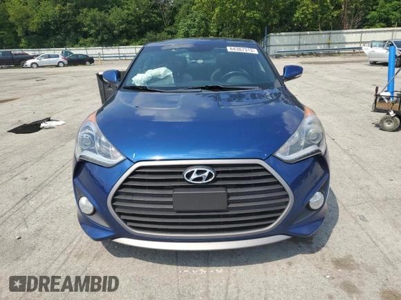 2016 Hyundai Veloster Turbo with VIN KMHTC6AE3GU278777, listed as a Copart auction lot 64387313 with 95,982 mi miles and Salvage Title. Bid and sale history available at carsss.com. Image 5.