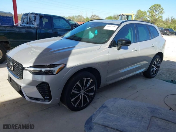 2024 Volvo XC60 Plus Dark Theme with VIN YV4L12RL8R1840809, listed as a IAAI auction lot 41097119 with 24,845 mi miles. Bid and sale history available at carsss.com. Image 2.