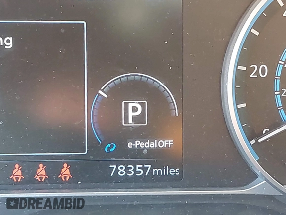 2022 Nissan LEAF S with VIN 1N4AZ1BV6NC555913, listed as a IAAI auction lot 42106117 with 78,357 mi miles and . Bid and sale history available at DreamBid. Image 15.