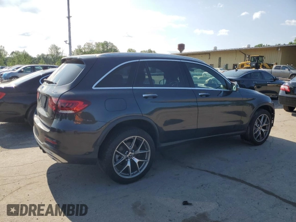 2020 Mercedes-Benz GLC 300 with VIN WDC0G8EB2LF692651, listed as a Copart auction lot 61568195 with 60,929 mi miles and Salvage title. Bid and sale history available at DreamBid. Image 3.