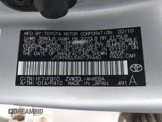 2010 Toyota Prius II with VIN JTDKN3DU5A0139440, listed as a IAAI auction lot 41798500 with 170,271 mi miles and . Bid and sale history available at DreamBid. Image 9.