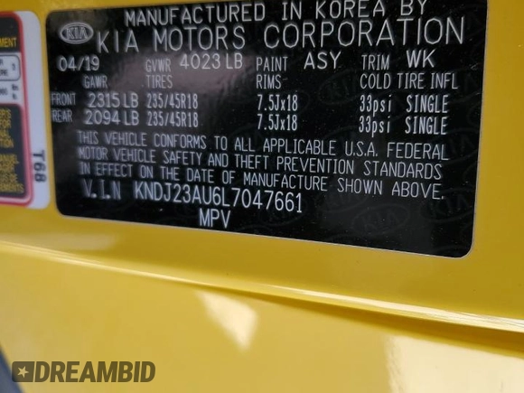 2020 Kia Soul S with VIN KNDJ23AU6L7047661, listed as a Copart auction lot 53344265 with 60,387 mi miles and Salvage Title. Bid and sale history available at carsss.com. Image 13.