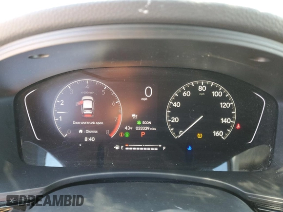 2022 Honda Civic Sport with VIN 2HGFE2F59NH563594, listed as a Copart auction lot 52135515 with 33,339 mi miles and Salvage Title. Bid and sale history available at carsss.com. Image 9.