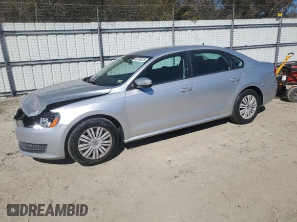 2015 Volkswagen Passat S with VIN 1VWAS7A33FC080026, listed as a Copart auction lot 48748815 with 100,579 mi miles and Salvage title. Bid and sale history available at DreamBid. Image 1.