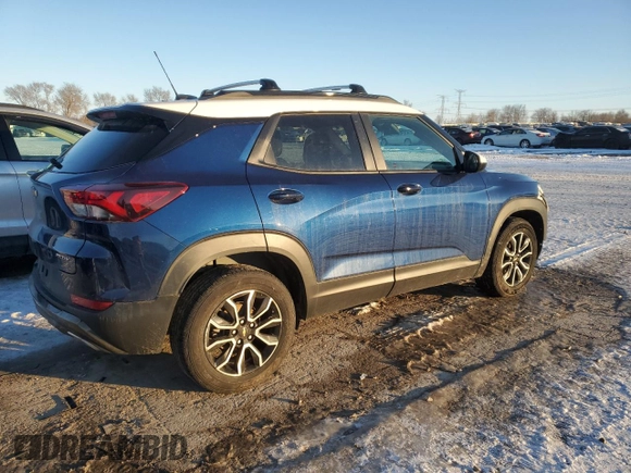 2022 Chevrolet TrailBlazer ACTIV with VIN KL79MVSL4NB031874, listed as a Copart auction lot 88136215 with 76,147 mi miles and Salvage Title. Bid and sale history available at carsss.com. Image 3.