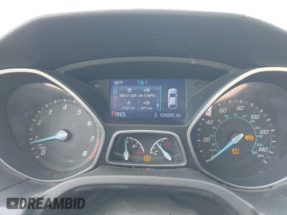 2014 Ford Focus SE with VIN 1FADP3F28EL162669, listed as a IAAI auction lot 42128555 with 104,265 mi miles and . Bid and sale history available at carsss.com. Image 7.