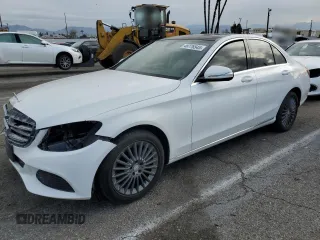 2015 Mercedes-Benz C-Class C 300 Luxury with VIN 55SWF4KB9FU037071, listed as a Copart auction lot 48776545 with 105,134 mi miles and Salvage Title. Bid and sale history available at carsss.com. Image 1.