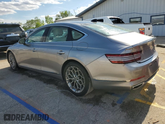 2023 Genesis G80 2.5T with VIN KMTGB4SC8PU142768, listed as a Copart auction lot 58481075 with 41,278 mi miles and Salvage title. Bid and sale history available at DreamBid. Image 2.