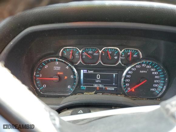 2015 Chevrolet Silverado 1500 LTZ with VIN 3GCUKSEC5FG392598, listed as a Copart auction lot 48001545 with 190,178 mi miles and Clean Title. Bid and sale history available at carsss.com. Image 9.