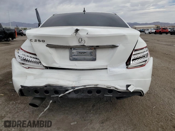 2014 Mercedes-Benz C 250 Sport with VIN WDDGF4HB4EG217324, listed as a Copart auction lot 50651105 with 106,304 mi miles and Salvage Title. Bid and sale history available at DreamBid. Image 6.