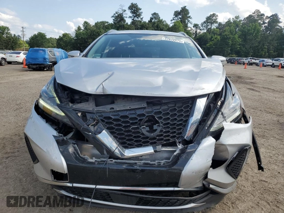 2019 Nissan Murano SV z VIN 5N1AZ2MJ1KN130234, wystawiony jako Copart lot #57672575 z przebiegiem 43 442 mil mil oraz Szkoda całkowita • Salvage title. Historia ofert i sprzedaży dostępna na DreamBid. Obrazek 5.
