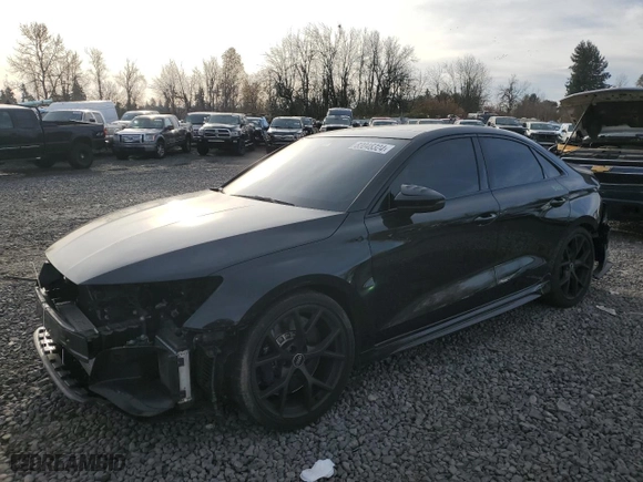 2023 Audi RS 3 with VIN WUAG4DGY6PA901757, listed as a Copart auction lot 83048324 with 26,301 mi miles and Salvage Title. Bid and sale history available at carsss.com. Image 1.