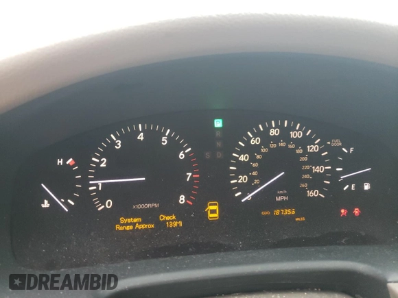 2005 Lexus LS 430 with VIN JTHBN36F055028624, listed as a Copart auction lot 54142335 with 187,356 mi miles and Clean Title. Bid and sale history available at carsss.com. Image 9.