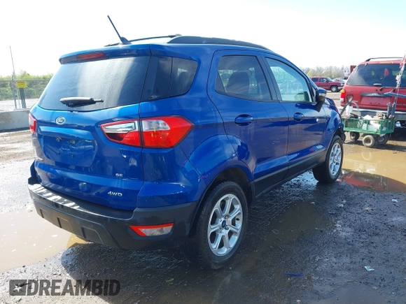 2020 Ford EcoSport SE with VIN MAJ6S3GL4LC353601, listed as a IAAI auction lot 41952022 with 94,889 mi miles and . Bid and sale history available at carsss.com. Image 4.