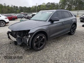 2019 Audi SQ5 Premium Plus with VIN WA1B4AFYXK2066377, listed as a Copart auction lot 50953375 with 120,262 mi miles and Salvage title. Bid and sale history available at DreamBid. Image 1.