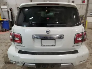 2017 Nissan Armada Platinum with VIN JN8AY2NE1H9707911, listed as a Copart auction lot 46830905 with 131,594 mi miles and Salvage Title. Bid and sale history available at carsss.com. Image 6.