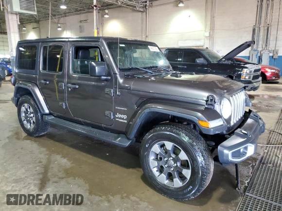 2018 Jeep Wrangler Unlimited Sahara z VIN 1C4HJXEG2JW101327, wystawiony jako Copart lot #49927255 z przebiegiem 72 671 mil mil oraz Czysty tytuł • Clean title. Historia ofert i sprzedaży dostępna na DreamBid. Obrazek 4.