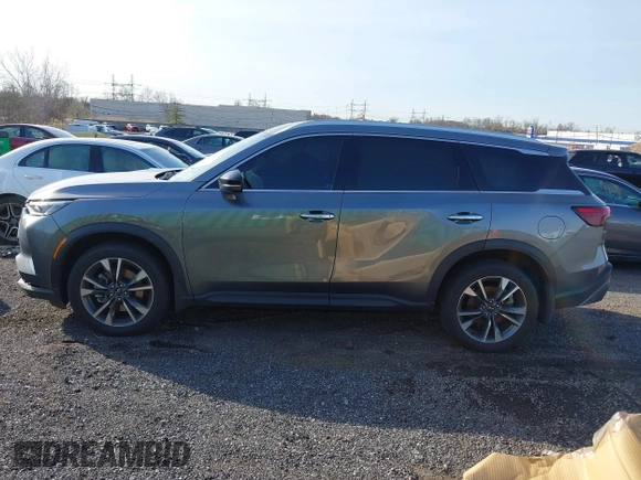 2023 Infiniti QX60 Luxe with VIN 5N1DL1FS1PC365122, listed as a IAAI auction lot 41921269 with 20,283 mi miles and . Bid and sale history available at DreamBid. Image 14.