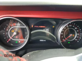 2021 Jeep Wrangler Unlimited Rubicon with VIN 1C4JJXFM7MW794325, listed as a Copart auction lot 54525315 with 43,826 mi miles and Salvage title. Bid and sale history available at DreamBid. Image 9.