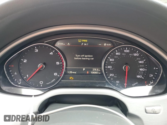 2014 Audi A8 3.0L TDI with VIN WAURMAFD1EN011155, listed as a Copart auction lot 49234365 with 106,967 mi miles and Salvage title. Bid and sale history available at DreamBid. Image 9.