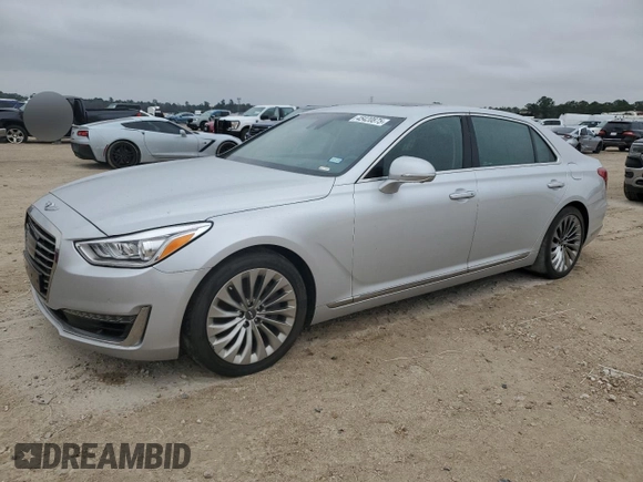 2018 Genesis G90 Ultimate with VIN KMHG54JH8JU037377, listed as a Copart auction lot 45420875 with 39,548 mi miles and Clean Title. Bid and sale history available at DreamBid. Image 1.